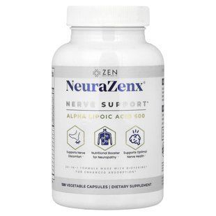 Zen Nutrients, NeuraZenx&reg;, Nerve Support, 120 Vegetable Capsules купить в Киеве и Украине