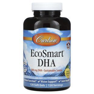 Carlson, EcoSmart ДГК, натуральний лимон, 500 мг, 120 капсул