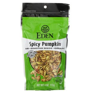 Тыквенные семечки с натуральными пряностями Eden Foods (Pumpkin Seeds) 113 г купить в Киеве и Украине