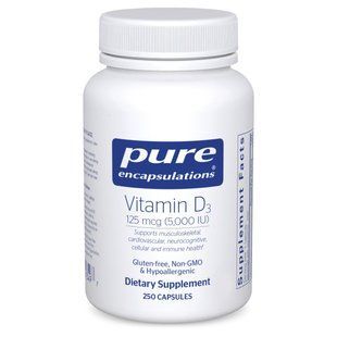 Витамин Д3 Pure Encapsulations (Vitamin D3) 5000 МЕ 250 капсул купить в Киеве и Украине
