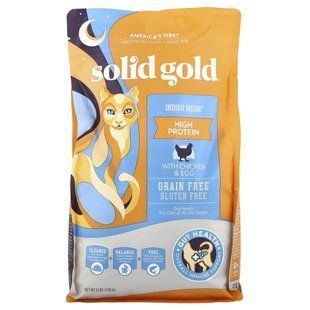 Solid Gold, Indigo Moon&trade;, For Cats, All Stages, With Chicken & Egg, 8 lbs (1.36 kg) купить в Киеве и Украине