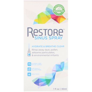 Назальный спрей, Restore, 1 унция (30 мл) купить в Киеве и Украине