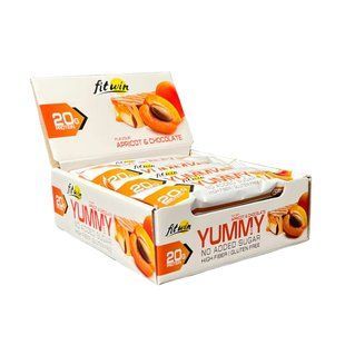 Батончики FitWin (YummY) 12 x 55 г, абрикос и шоколад купить в Киеве и Украине