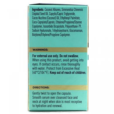 RoC, Multi Correxion, night serum in capsules, hydration and firmness, fragrance-free, 30 biodegradable capsules.
