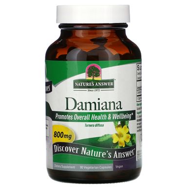 Дамиана Nature's Answer (Damiana) 800 мг 90 капсул купить в Киеве и Украине