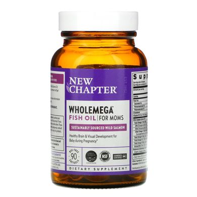 Пренатальна холемега, Wholemega Prenatal Fish Oil, New Chapter, 500 мг, 90 гелевих капсул