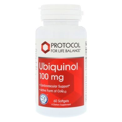 Убихинол Protocol for Life Balance ( Ubiquinol) 100 мг 60 капсул купить в Киеве и Украине