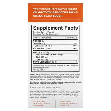 Омега-3 Coromega (Omega-3) 650 мг 90 пакетиків зі смаком апельсина