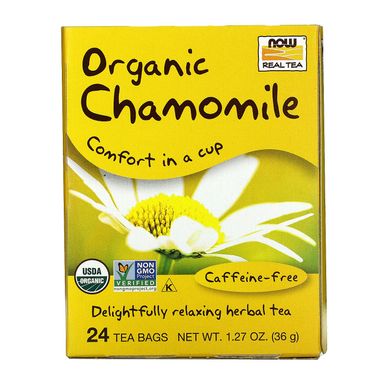 Ромашковий чай Now Foods (Comfy Chamomile) 24 пакети 48 г