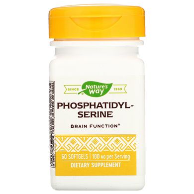 Фосфатидилсерин Nature's Way (Phosphatidylserine) 500 мг 60 капсул купить в Киеве и Украине