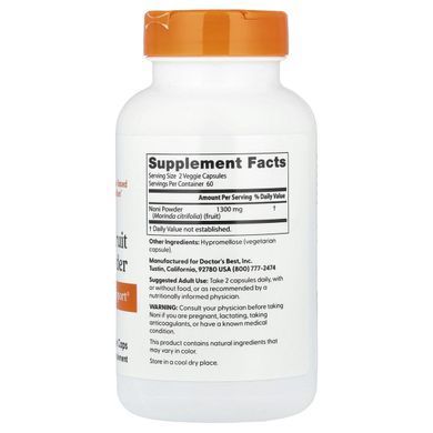 Концентрат нони Doctor's Best (Noni Concentrate) 650 мг 120 вегетарианских капсул купить в Киеве и Украине
