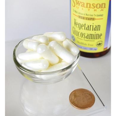 Вегетарианский Глюкозамин, Vegetarian Glucosamine - Shellfish Free, Swanson, 500 мг, 90 капсул купить в Киеве и Украине