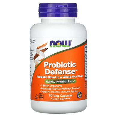 Пробіотики Now Foods (Probiotic Defense) 13 штамів КОЕ 90 капсул