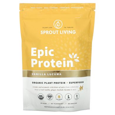 Рослинний протеїн Sprout Living (Epic Protein) 455 г з натуральним смаком