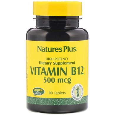 Витамин B12 Nature's Plus ( Vitamin B12) 500 мкг 90 таблеток купить в Киеве и Украине
