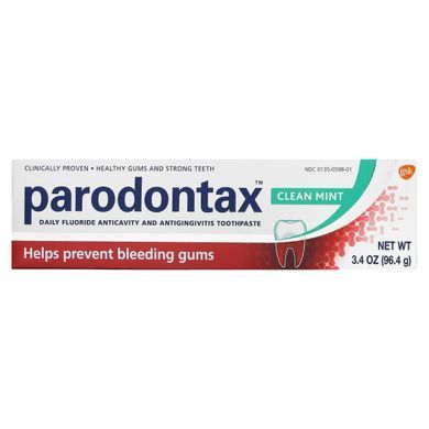 Parodontax, Ежедневная зубная паста с фтором от кариеса и десен, чистая мята, 96,4 г (3,4 унции)