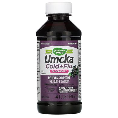Сироп від застуди та грипу з бузиною смак ягід Nature's Way (Umcka Elderberry) 120 мл