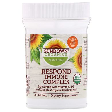 Відповідь імунного комплексу, Respond Immune Complex, Sundown Organics, 30 таблеток