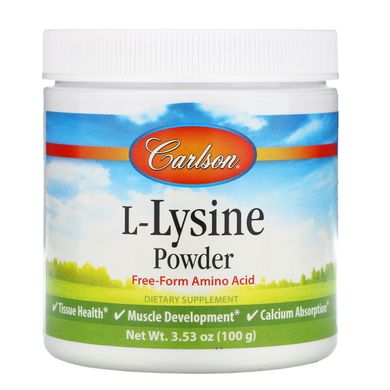 Л-Лізин Carlson Labs (L-Lysine) 960 мг 100 г
