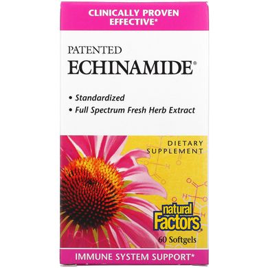 Ехінацея Natural Factors (Echinamide) 60 капсул