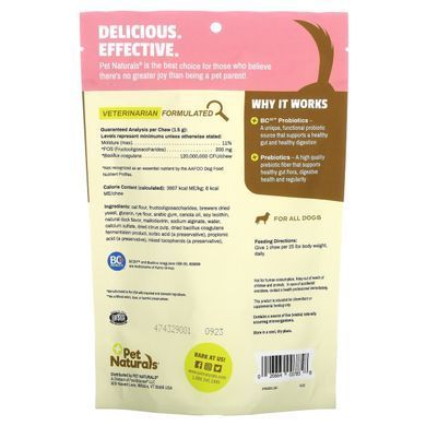 Daily Probiotic for Dogs Pet Naturals of Vermont (Daily Probiotic For Dogs of All Sizes) 100 million CFU 160 Chews.