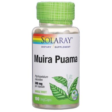 Муіра-пуама Solaray (Muira Puama) 300 мг 100 капсул