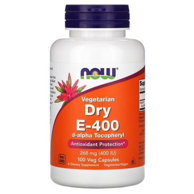 Вітамін E Now Foods (Dry E-400) 400 МО 100 капсул