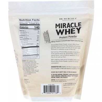 Сывороточный протеин шоколад порошок Dr. Mercola (Whey Protein) 454 г купить в Киеве и Украине