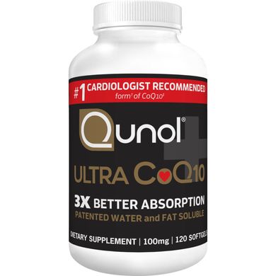 Мега CoQ10 Убіхінол Qunol (Ultra Co-enzyme Q10) 120 капсул
