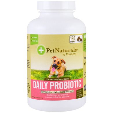 Щоденний пробіотик для собак Pet Naturals of Vermont (Daily Probiotic For Dogs of All Sizes) 100 млн КУО 160 жувальних цукерок