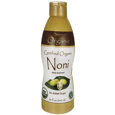 Сертифицированный органический нони, Certified Organic Noni, Swanson, 946 мл купить в Киеве и Украине