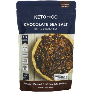 Keto and Co, Шоколадна морська сіль, кето-гранол, 10 унцій (285 г)