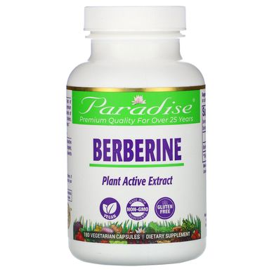 Берберин, Berberine, Paradise Herbs, 180 вегетаріанських капсул