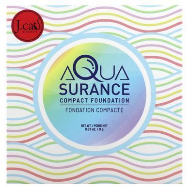 Компактна тональна основа Aquasurance, відтінок ACF100 фарфоровий, J.Cat Beauty, 9 г
