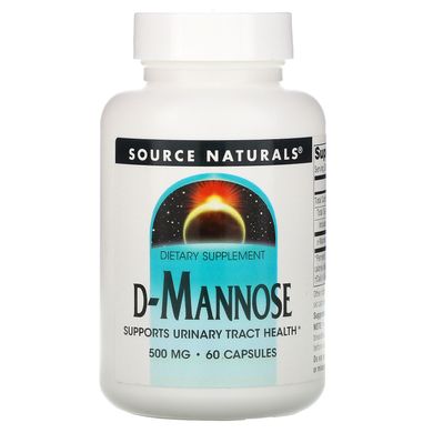 D-Манноза Source Naturals (D-Mannose) 500 мг 60 капсул