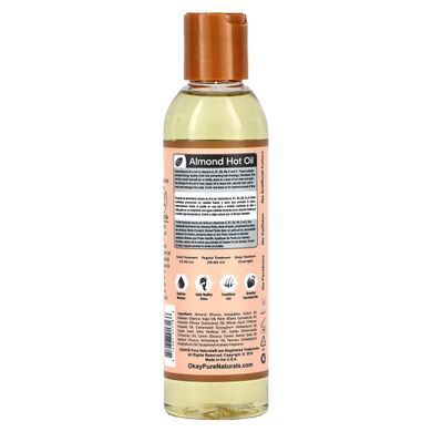 Okay Pure Naturals, мигдальна гаряча олія, 177 мл (6 унцій)