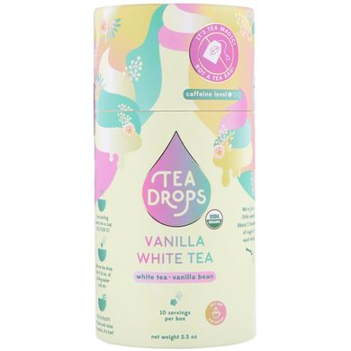 Білий ванільний чай, Vanilla White Tea, Tea Drops, 71 г
