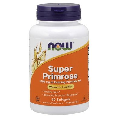 Олія вечірньої примули Now Foods (Super Primrose) 1300 мг 60 капсул