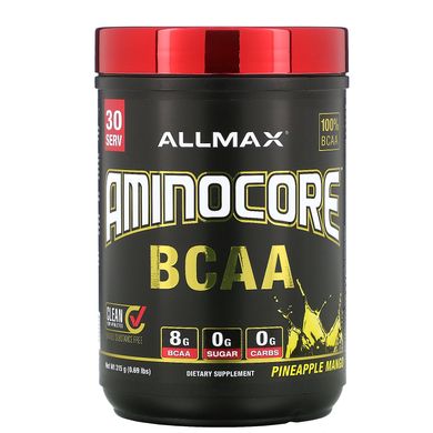 Амінокислоти, AMINOCORE BCAA, ананас манго, ALLMAX Nutrition, 315 г
