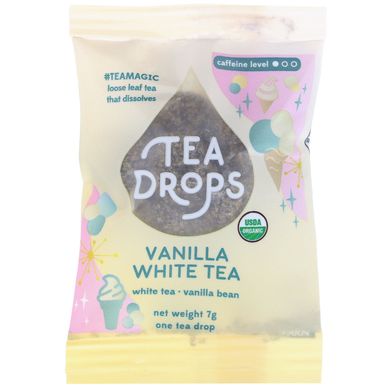 Білий ванільний чай, Vanilla White Tea, Tea Drops, 71 г
