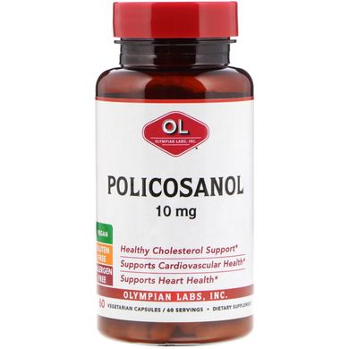 Полікозанол Olympian Labs Inc. (Policosanol) 10 мг 60 капсул
