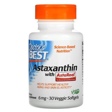 Астаксантин Doctor's Best (Astaxanthin AstaPure) 6 мг 30 капсул
