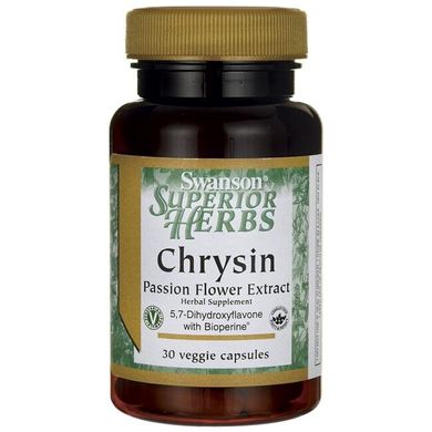 Екстракт хрізіновой пасифлори, Chrysin Passion Flower Extract, Swanson, 30 капсул