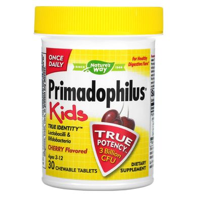 Прімадофілус, для дітей, вишня, Nature's Way, 30 жувальних таблеток