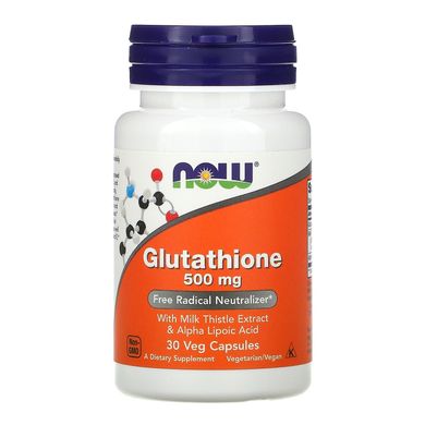 Глутатіон Now Foods (Glutathione) 500 мг 30 вегетаріанських капсул