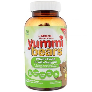 Вітаміни для дітей ведмедики Hero Nutritional Products (Yummi Bears) 200 шт