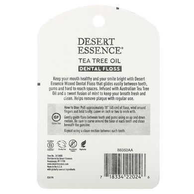 Зубна нитка з маслом чайного дерева Desert Essence (Dental Floss) 45.7 метрів