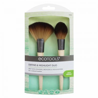 набор для нанесения бронзера и хайлайтера, EcoTools, 2 Кисточки купить в Киеве и Украине