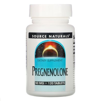 Прегненолон, Pregnenolone, Source Naturals, 50 мг, 120 таблеток