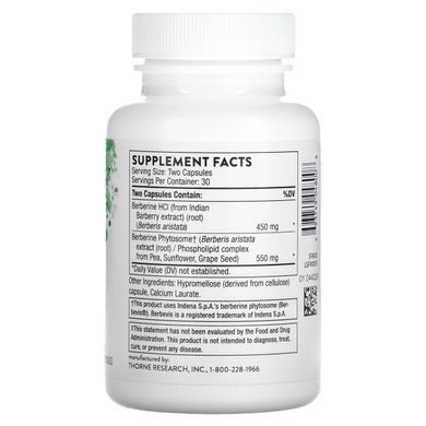 Берберин 1000 Thorne Research (Berberine-1000) 60 капсул купить в Киеве и Украине
